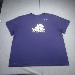 TCU Horned Frogs Shirt Mens 3XL Purple Nike Tee Dri Fit Mascot Short Sleeve NCAA